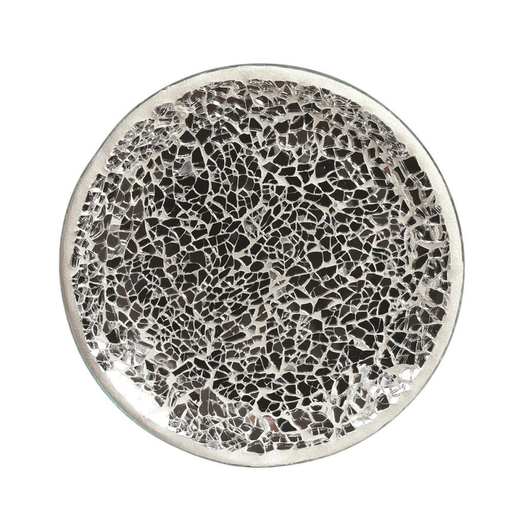 Aroma Silver Crackle Candle Plate £3.59